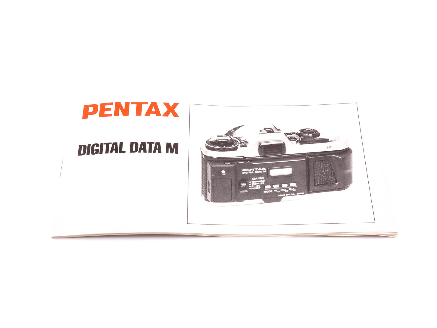 Pentax Digital Data Back M Instructions - Accessory