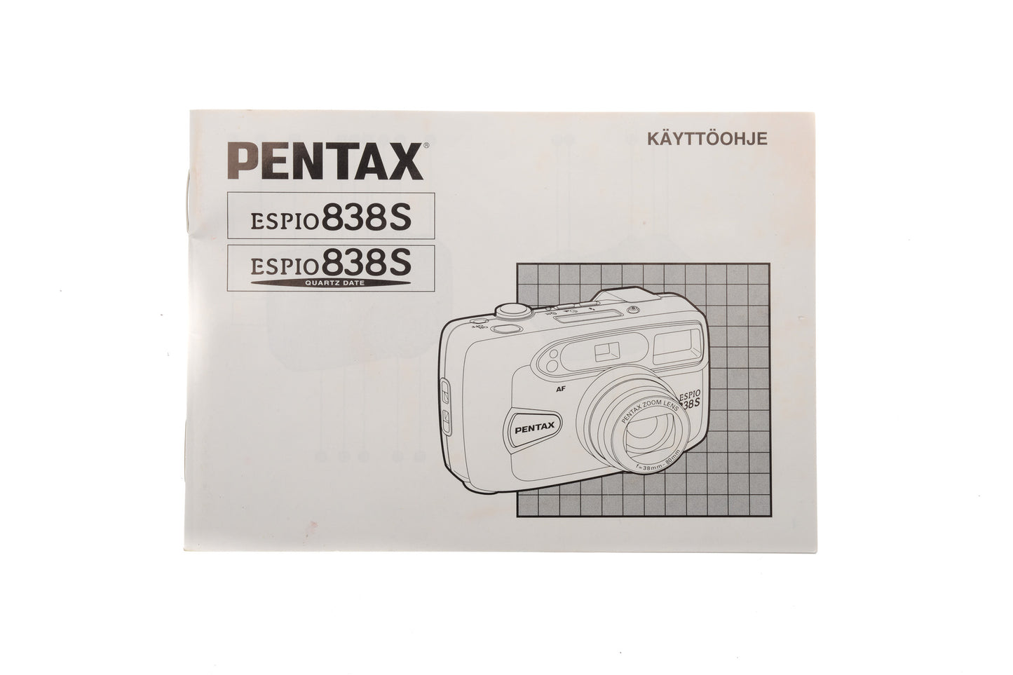 Pentax Espio 838/838 Quartz Date Instructions - Accessory