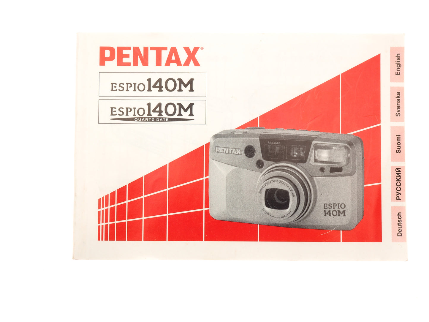 Pentax Espio 140M/140M Quartz Date Instructions - Accessory