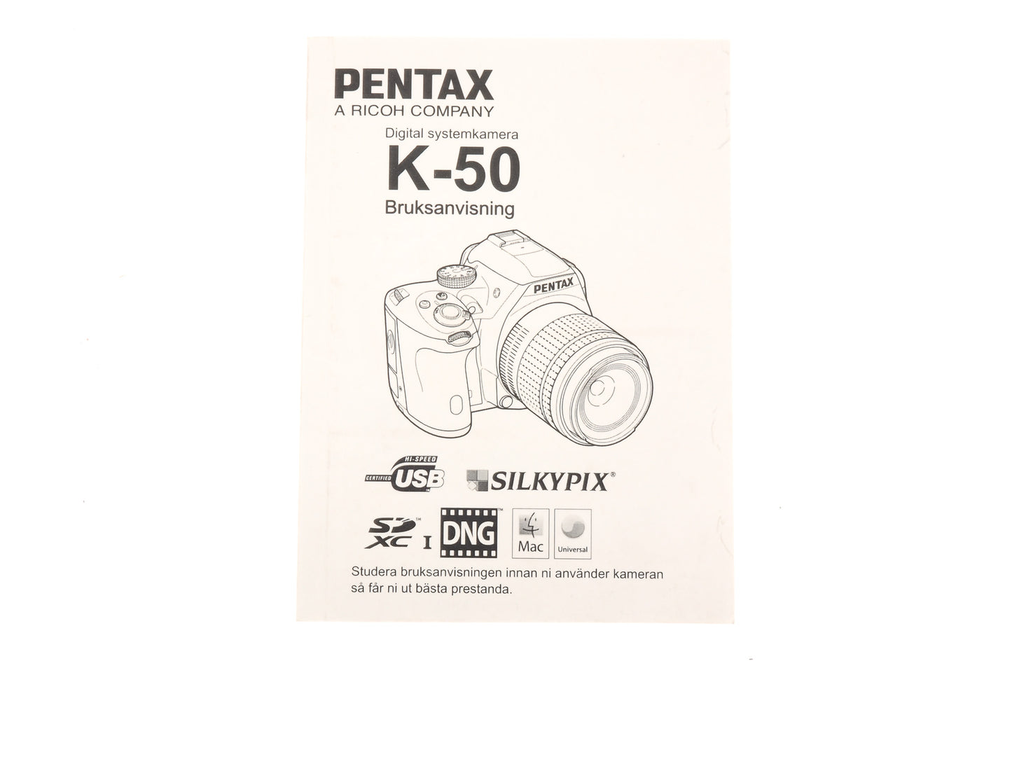 Pentax K-50 Instruction Manual - Accessory