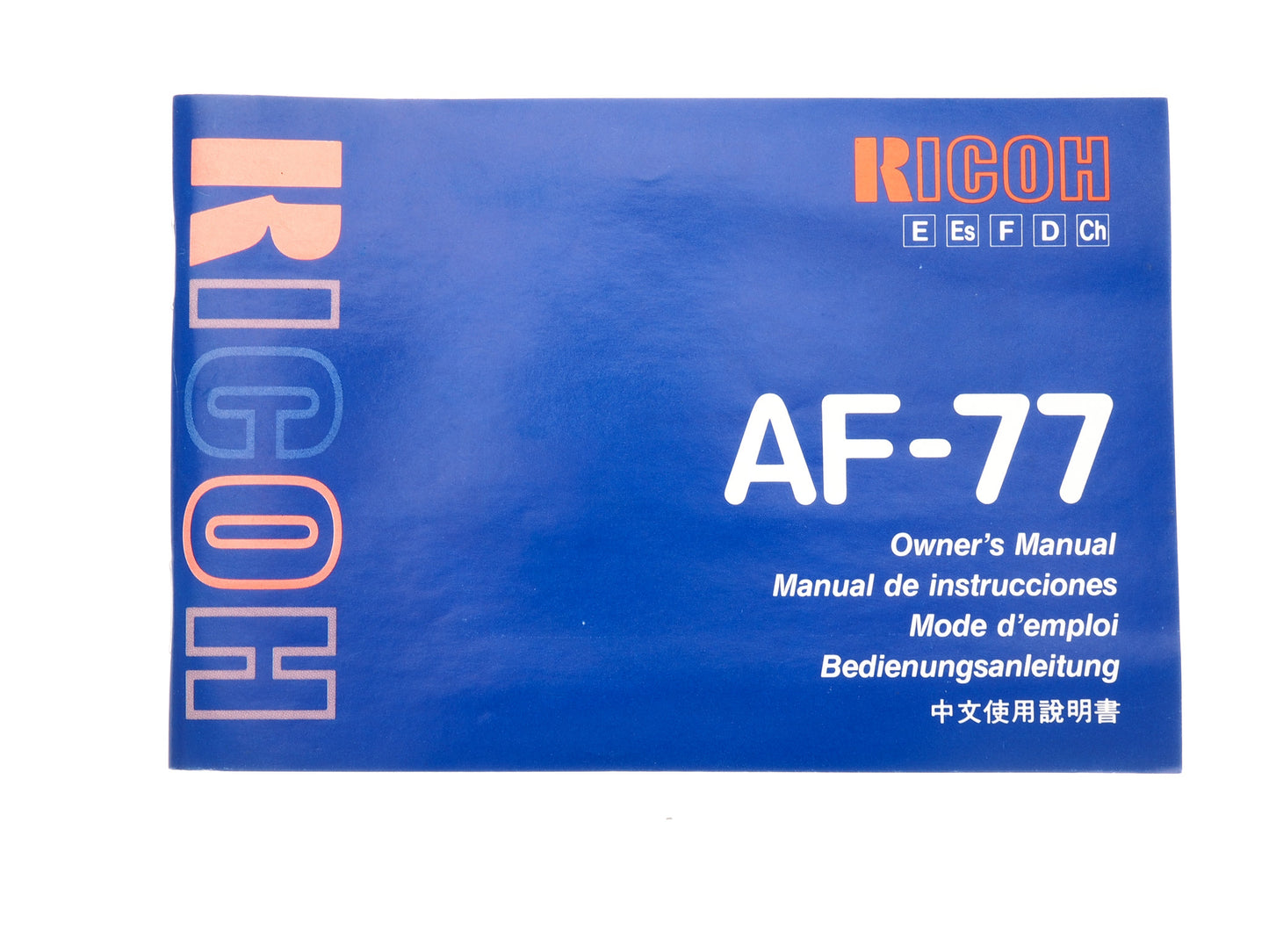 Ricoh AF-77 Instructions - Accessory
