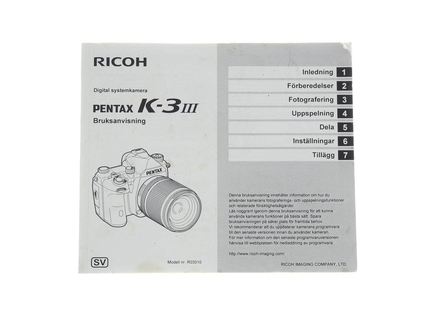 Pentax K-3 III Instructions - Accessory