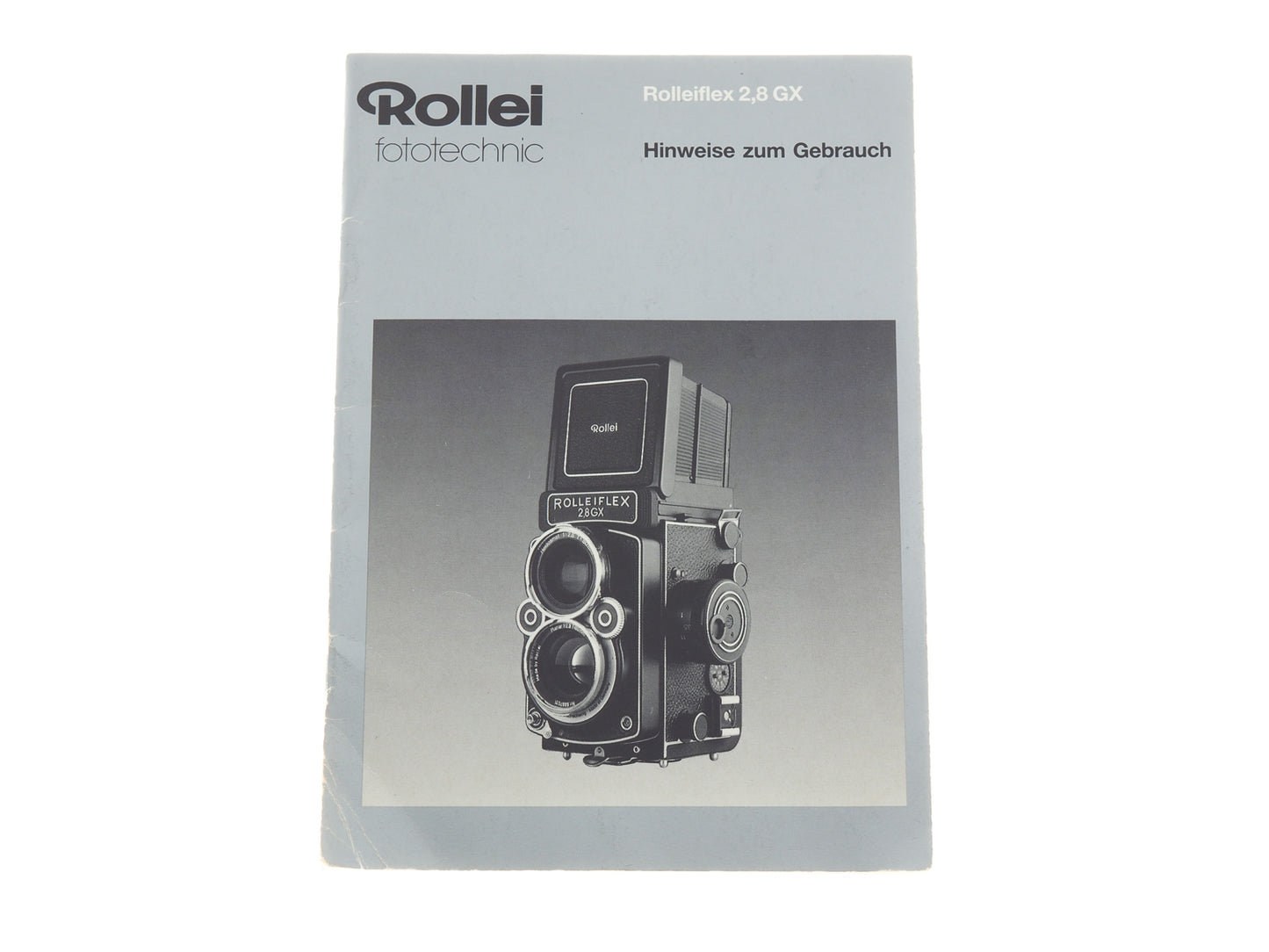 Rollei Rolleiflex 2.8GX Instructions - Accessory