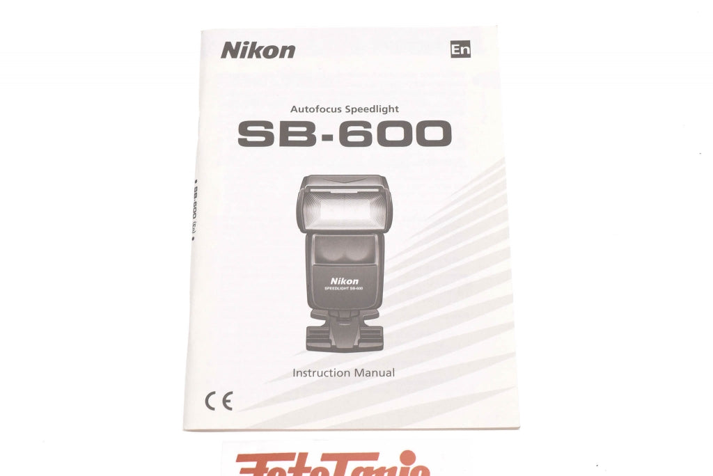 Nikon SB-600 Instruction Manual, English – Kamerastore