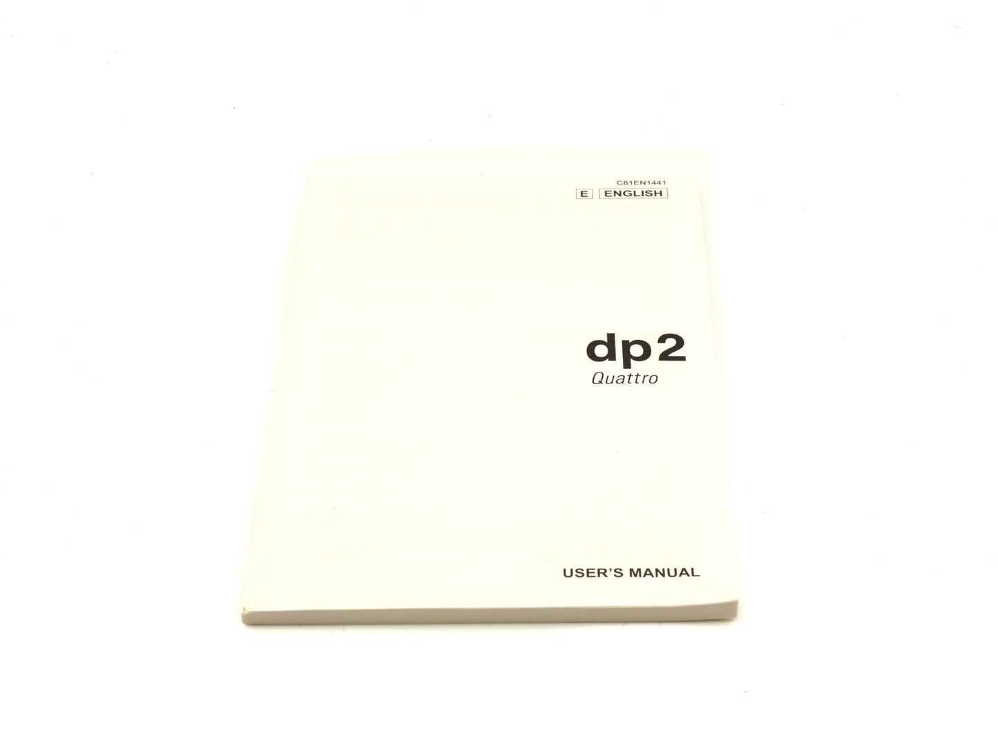 Sigma Dp2 Quattro Instructions - Accessory