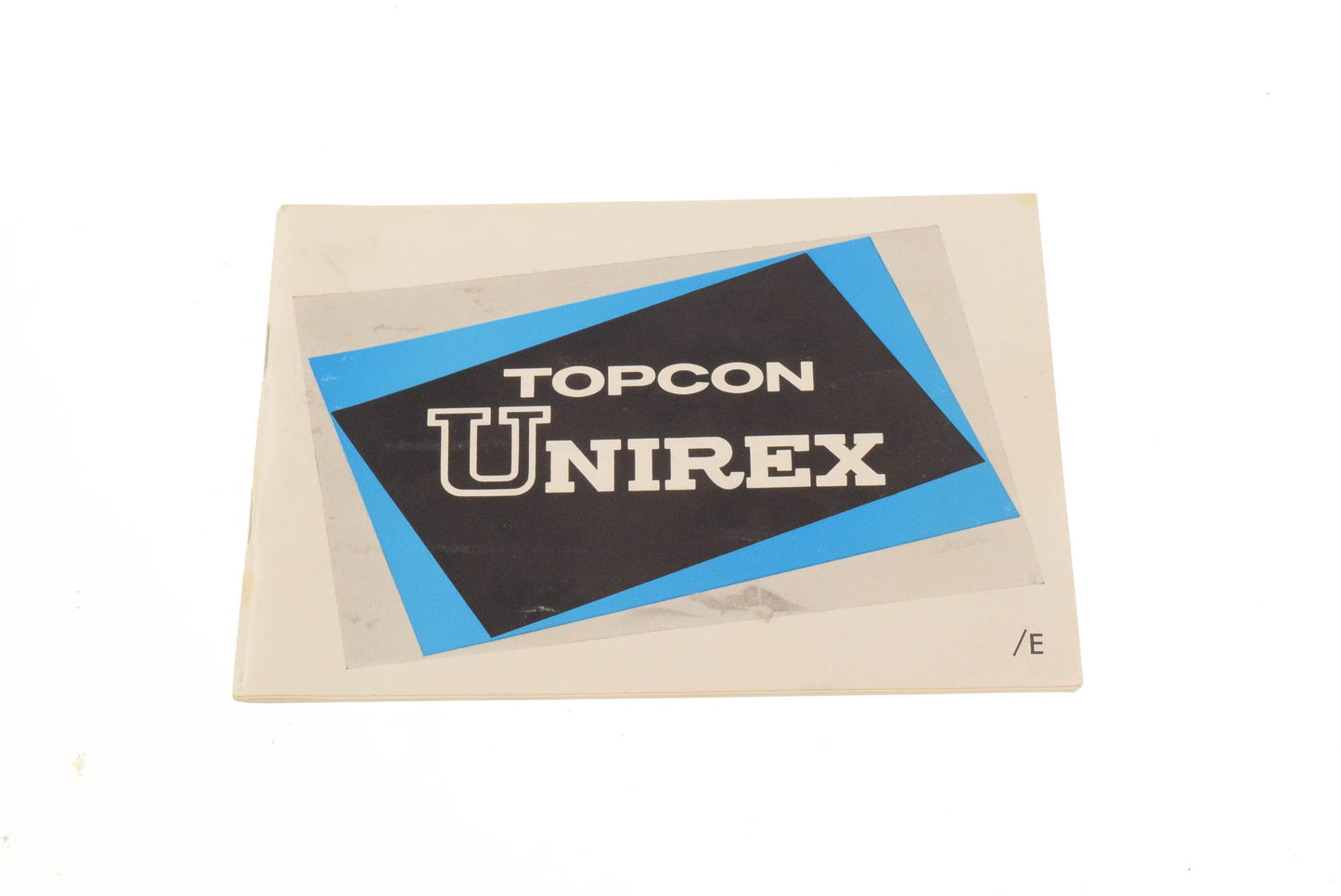 Topcon Unirex Instruction Manual E - Accessory