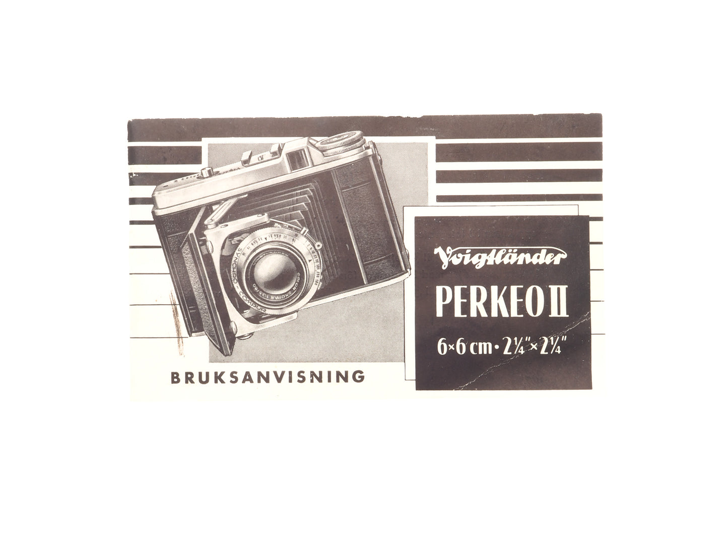 Voigtländer Perkeo II 6x6 cm Instructions - Accessory