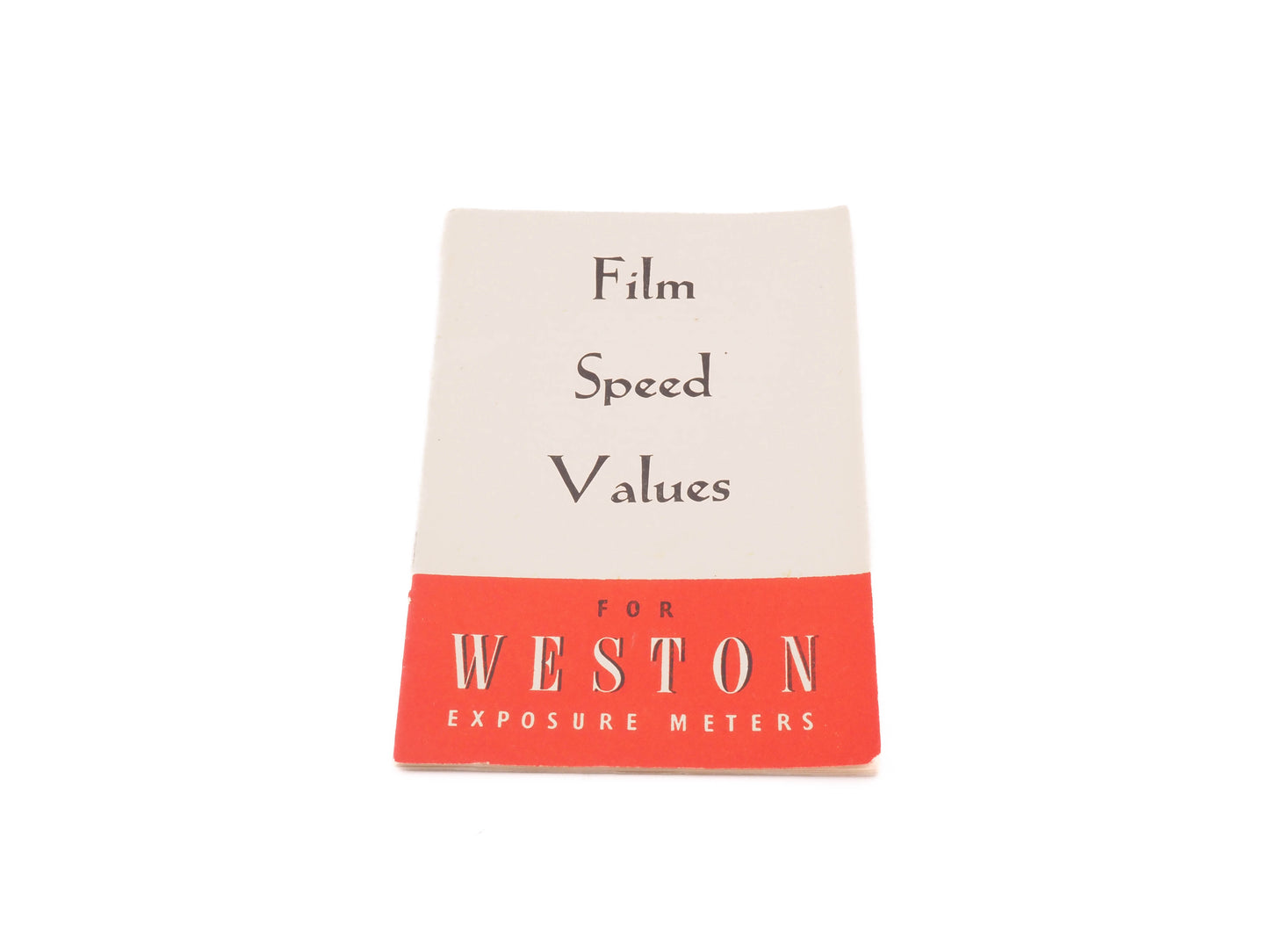 Weston Film Speed Values Brochure - Accessory