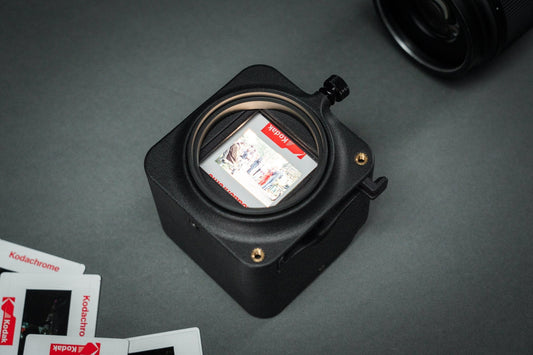 A Kodachrome Slide in the easy35 camera scanning unit