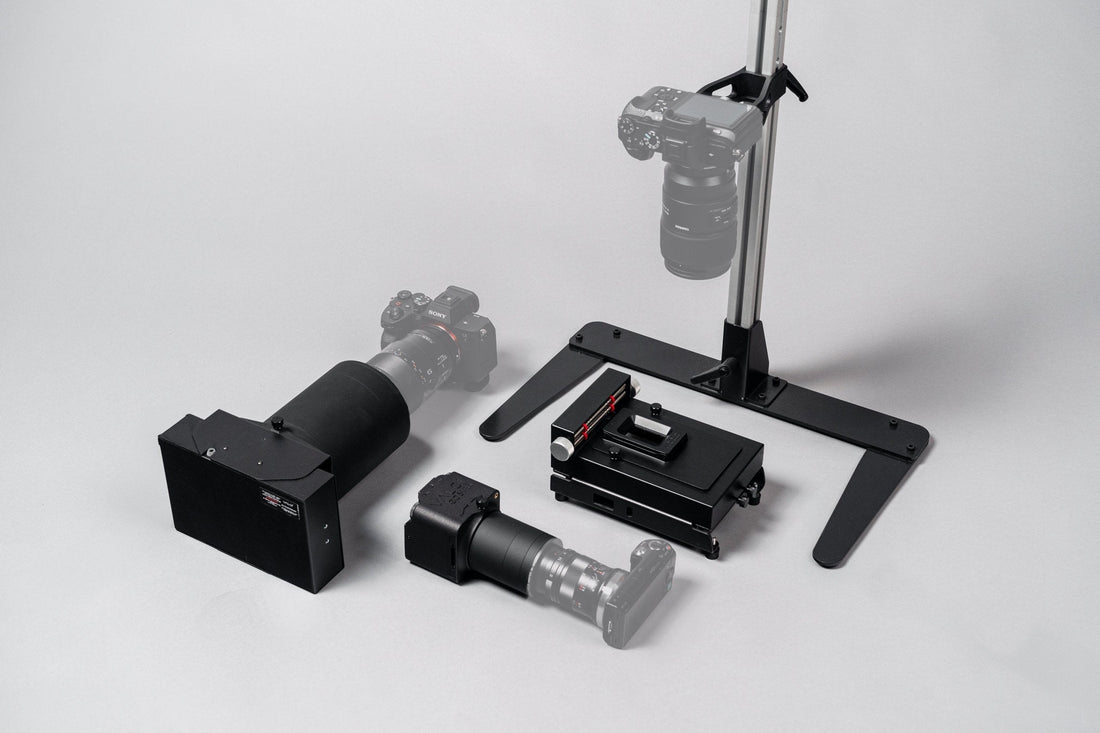 Various VALOI Camera Scanning configurations: The easy35, easy120 and 360.