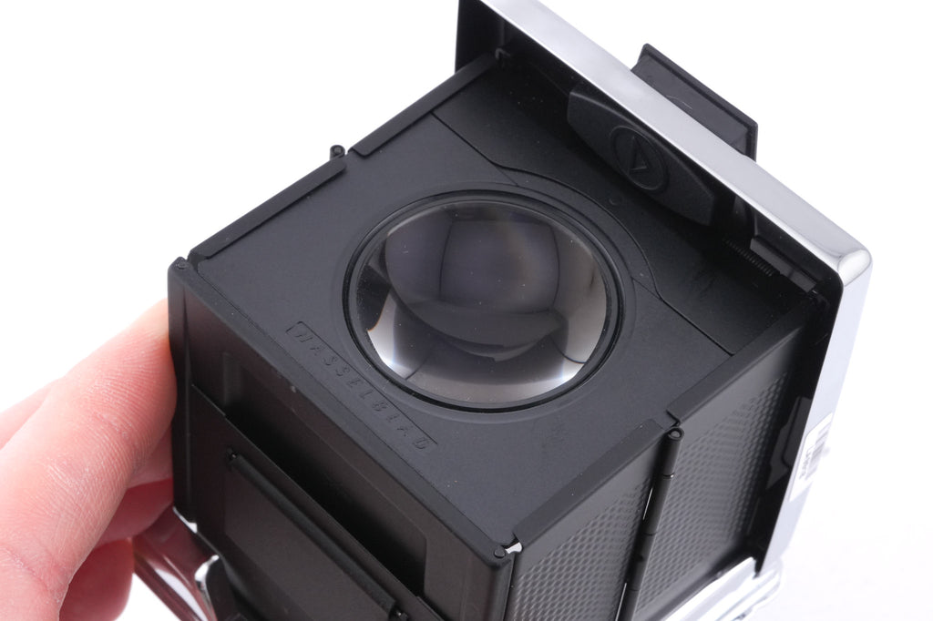 Hasselblad 503CW (Silver, 10243) + A12N Film Magazine + Waist Level Finder (New / Chrome, 42315) + Acute Matte D Microprism / Split Image Focusing Screen (42215) + 80mm f2.8 Planar T* CF (20029) + Winding Crank E (44086)