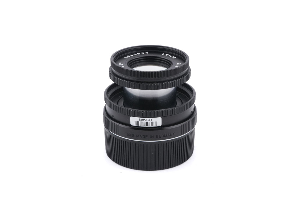 Leica 50mm f2.8 Elmar-M (Black, 11831) + Lens Hood (50mm f2.8 Elmar-M) (12549)