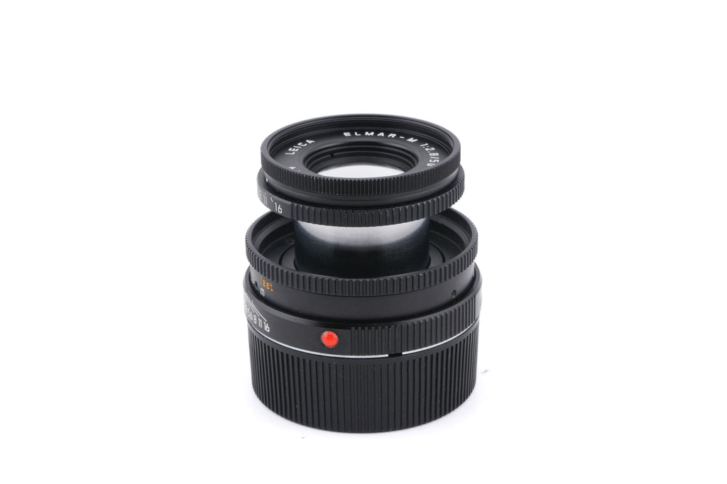 Leica 50mm f2.8 Elmar-M (Black, 11831) + Lens Hood (50mm f2.8 Elmar-M) (12549)