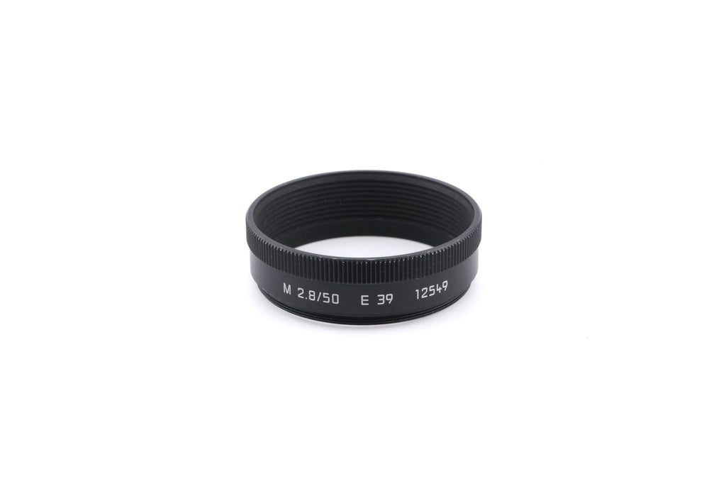 Leica 50mm f2.8 Elmar-M (Black, 11831) + Lens Hood (50mm f2.8 Elmar-M) (12549)