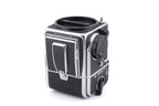 Hasselblad 500C/M (Silver, 10026) + Standard Focusing Screen (42161) + Waist Level Finder (Old / Silver, 42021) + A12 Film Magazine (Silver, 30074) + Rapid Winding Crank (Black / 44032)