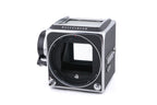Hasselblad 500C/M (Silver, 10026) + Standard Focusing Screen (42161) + Waist Level Finder (Old / Silver, 42021) + A12 Film Magazine (Silver, 30074) + Rapid Winding Crank (Black / 44032)