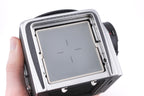 Hasselblad 500C/M (Silver, 10026) + Standard Focusing Screen (42161) + Waist Level Finder (Old / Silver, 42021) + A12 Film Magazine (Silver, 30074) + Rapid Winding Crank (Black / 44032)