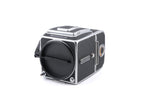 Hasselblad 500C/M (Silver, 10026) + Waist Level Finder (Old / Silver, 42021) + Rapid Winding Crank (44040) + Standard Focusing Screen (42161) + A12 Film Magazine (Silver, 30074)