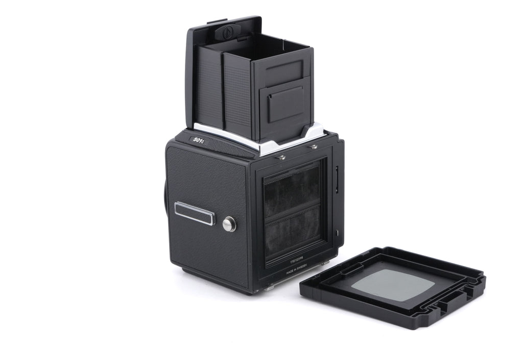 Hasselblad 501C (11045) + Waist Level Finder (New / Black, 42323) + Acute Matte D Standard Focusing Screen (42204)