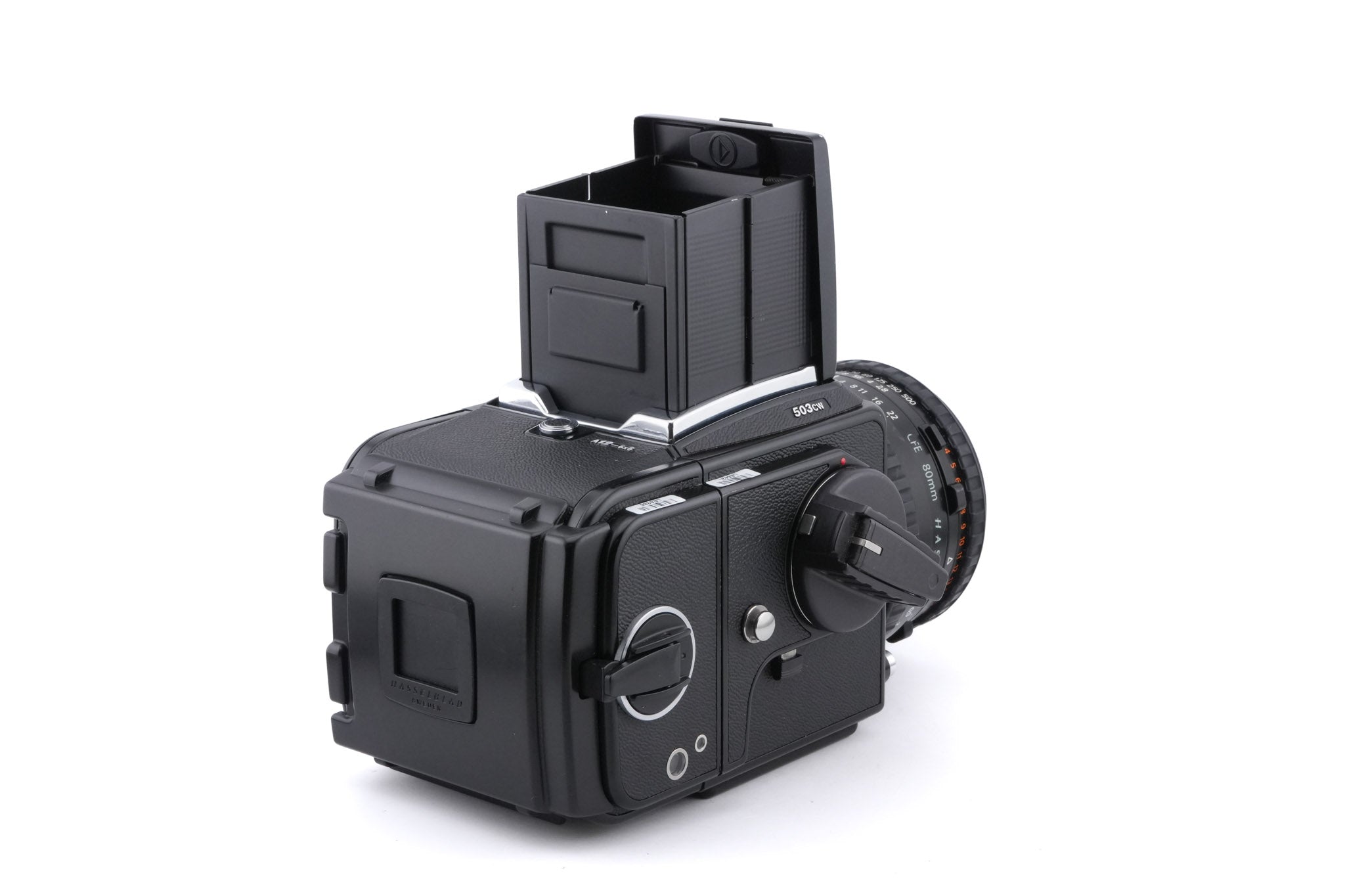 Hasselblad 503CW (Black, 10246) + Acute Matte D Standard Focusing Screen (42204) + Waist Level Finder (New / Black, 42323) + A12N Film Magazine + 80mm f2.8 Planar T* CFE (20034)