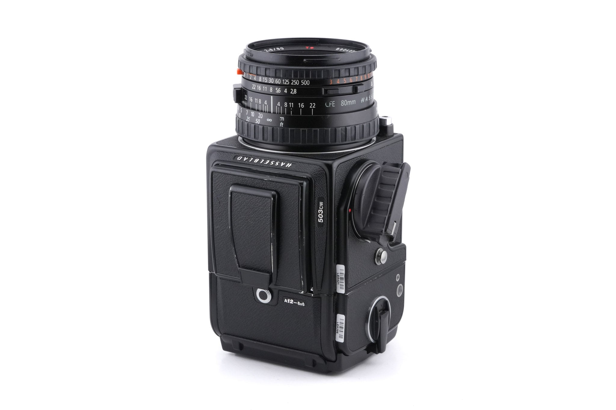 Hasselblad 503CW (Black, 10246) + Acute Matte D Standard Focusing Screen (42204) + Waist Level Finder (New / Black, 42323) + A12N Film Magazine + 80mm f2.8 Planar T* CFE (20034)