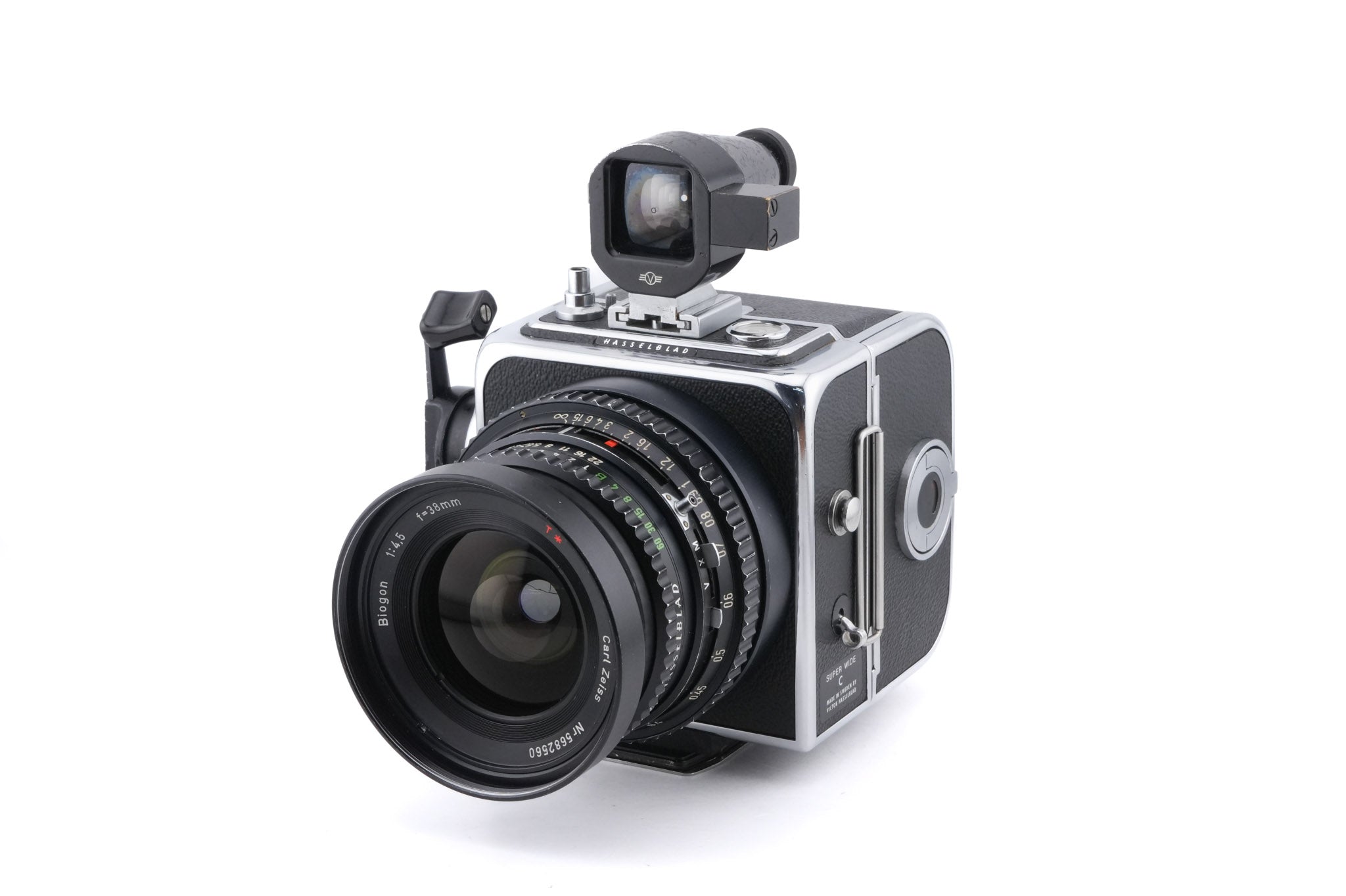 Hasselblad Super Wide C (SWC) (Silver, 10049) + A12 Film Magazine (Silver, 30074) + SWC Viewfinder (52035/TISOC)