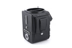 Hasselblad 500C/M (Black, 10170) + Rapid Winding Crank (44040) + A12 Film Magazine (Black, 30147) + Focusing Screen With Split-Image Rangefinder (42188) + Waist Level Finder (New / Black, 42323)