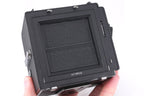Hasselblad 500C/M (Black, 10170) + Rapid Winding Crank (44040) + A12 Film Magazine (Black, 30147) + Focusing Screen With Split-Image Rangefinder (42188) + Waist Level Finder (New / Black, 42323)