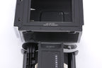 Hasselblad 500C/M (Silver, 10026) + Rapid Winding Crank (Chrome, 44016/TIRFC) + Standard Focusing Screen (42161) + A12 Film Magazine (Silver, 30074) + Waist Level Finder (Old / Silver, 42021)