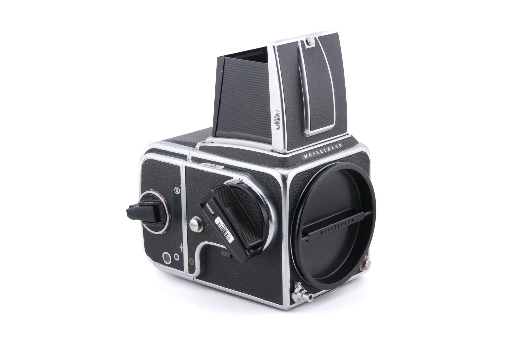 Hasselblad 500C/M (Silver, 10026) + Waist Level Finder (Old / Silver, 42021) + Rapid Winding Crank (44040) + A12 Film Magazine (Silver, 30074) + Standard Focusing Screen (42161)