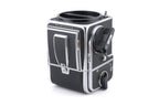 Hasselblad 500C/M (Silver, 10026) + Waist Level Finder (Old / Silver, 42021) + Rapid Winding Crank (44040) + A12 Film Magazine (Silver, 30074) + Standard Focusing Screen (42161)