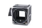 Hasselblad 500C/M (Silver, 10026) + Waist Level Finder (Old / Silver, 42021) + Rapid Winding Crank (44040) + A12 Film Magazine (Silver, 30074) + Standard Focusing Screen (42161)