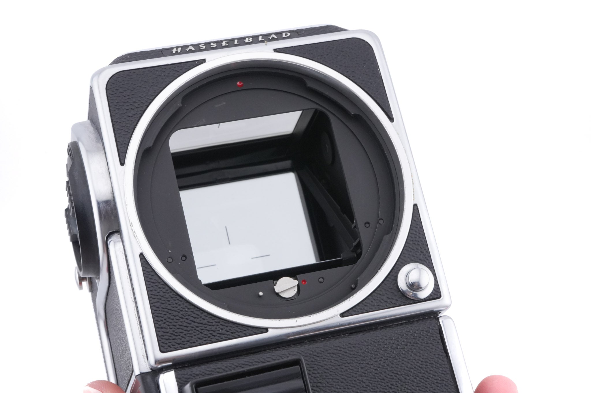 Hasselblad 553ELX (Silver, 10167) + Waist Level Finder (New / Chrome, 42315) + Standard Focusing Screen (42161)