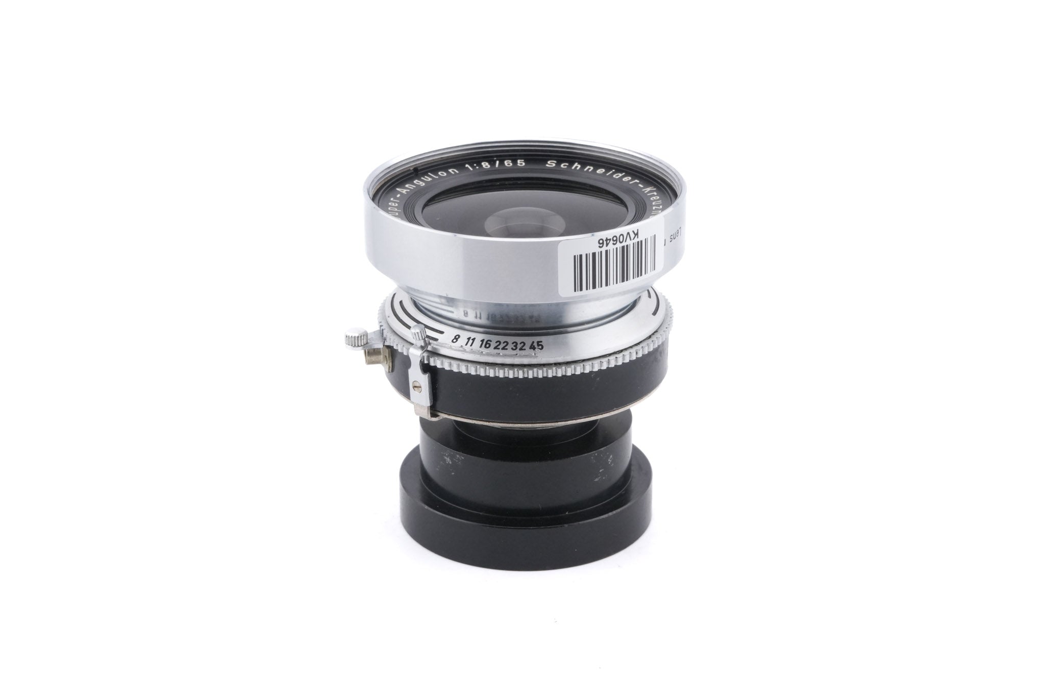 Schneider-Kreuznach 65mm f8 Super-Angulon (Technika) (Shutter)