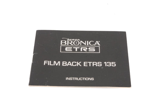 Zenza Bronica Film Back ETRS 135 (W&N) Instructions - Accessory