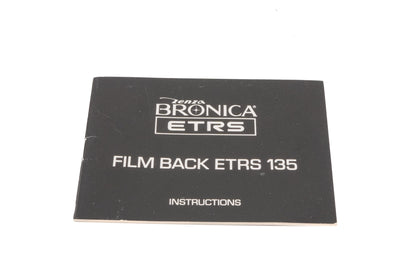 Zenza Bronica Film Back ETRS 135 (W&N) Instructions