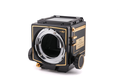 Mamiya RB67 Pro SD (Gold 50th Anniversary Edition) + 127mm f3.5 K/L L-A (Gold 50th Anniversary Edition) + 120 Pro-SD 6x7 Film Back (Gold 50th Anniversary Edition) + Waist Level Finder (Gold 50th Anniversary Edition)