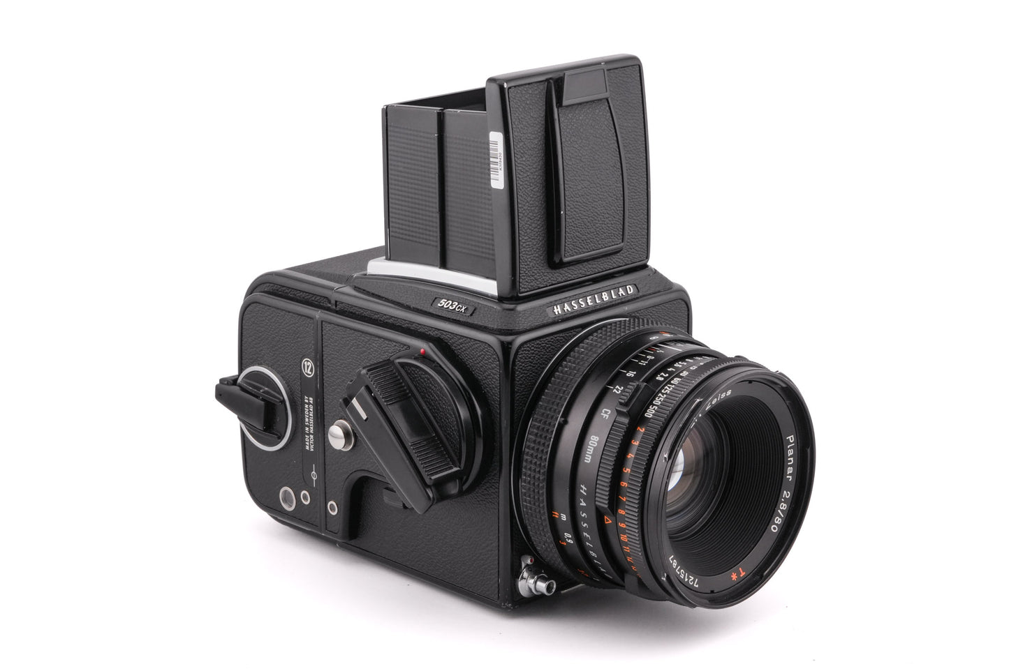 Hasselblad 503CX + Waist Level Finder (New / 42323 Black) + 80mm f2.8 Planar T* CF + A12N Film Magazine