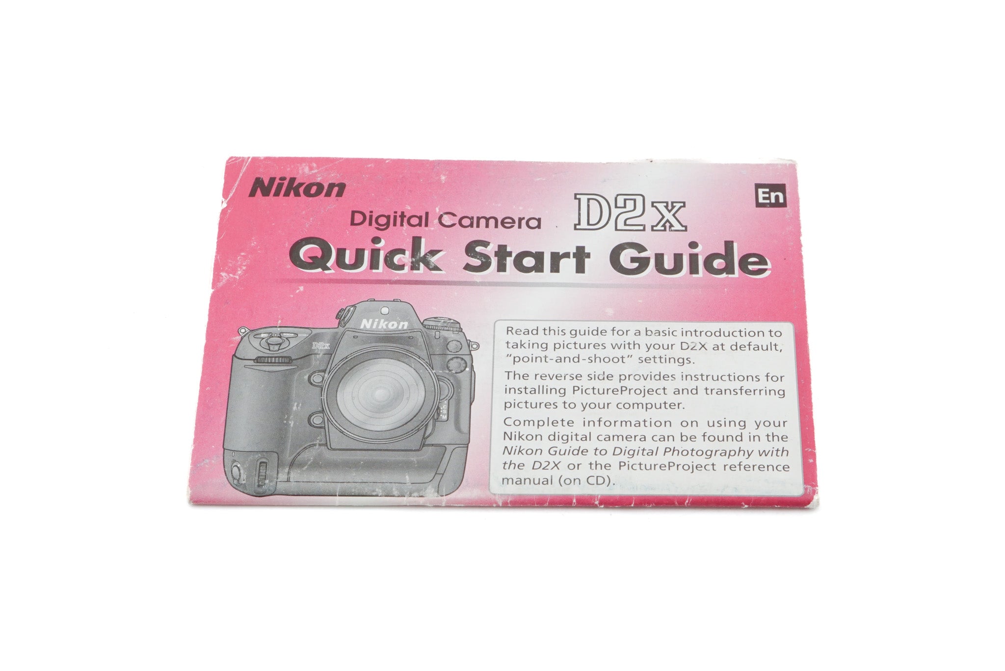 Nikon D2x Quick Start Quide – Kamerastore