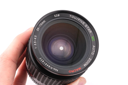 Tou/Five Star 28-75mm f3.5-4.5 MC Macro Auto Zoom
