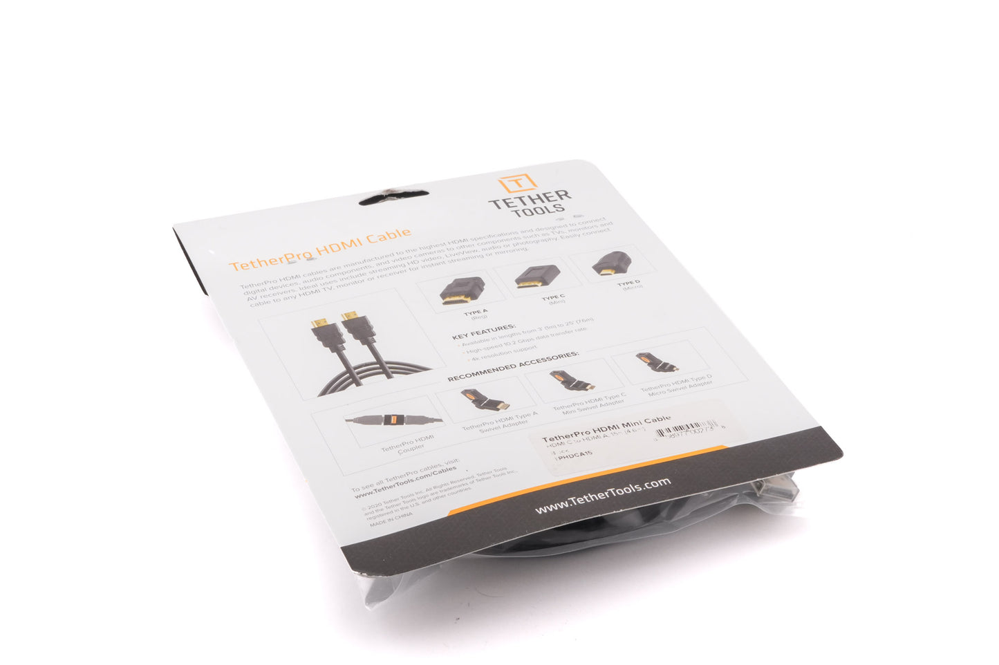 Tether Tools 4.6m TetherPro HDMI C to HDMI A Cable