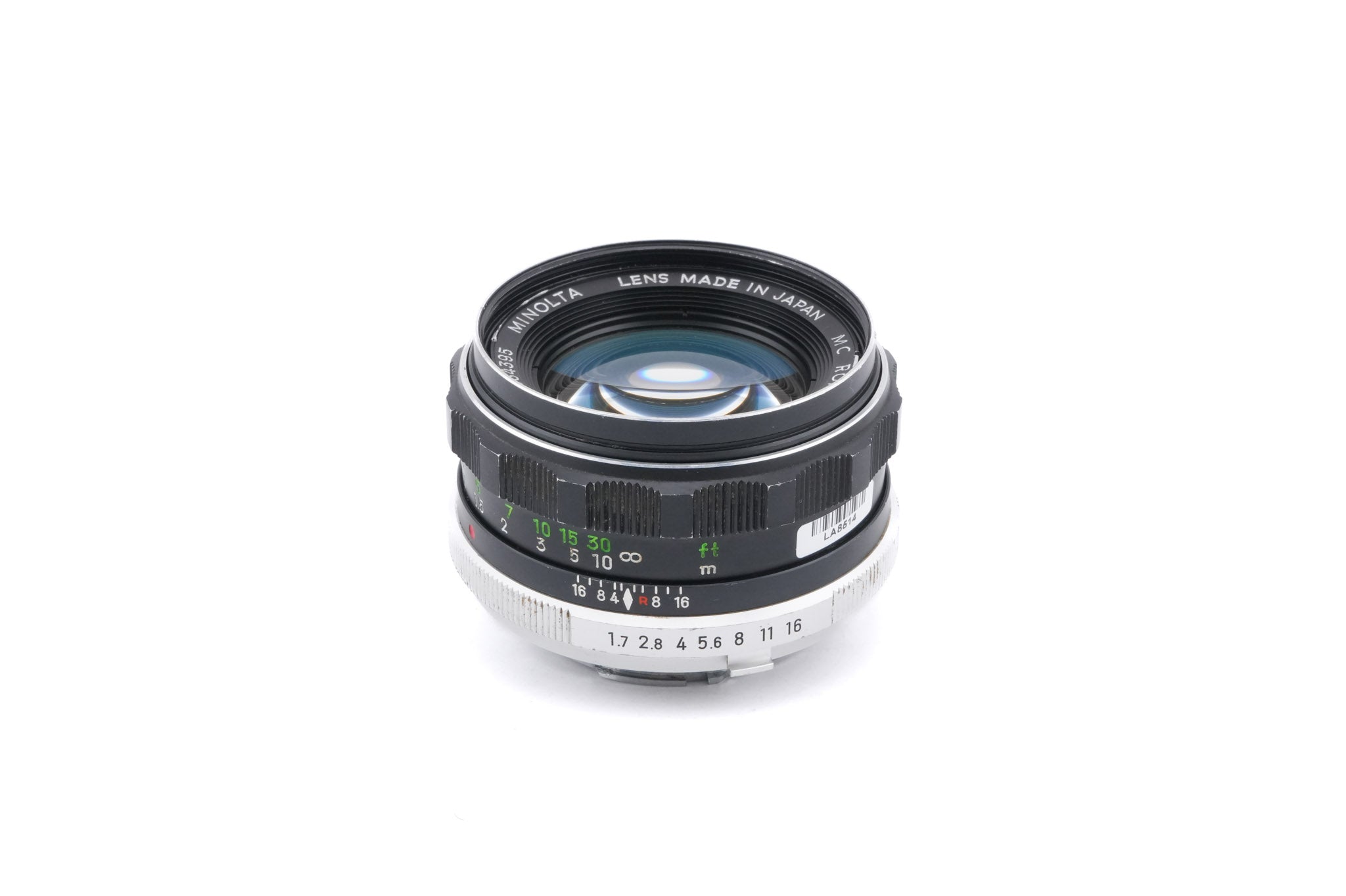 Minolta 55mm f1.7 MC Rokkor-PF