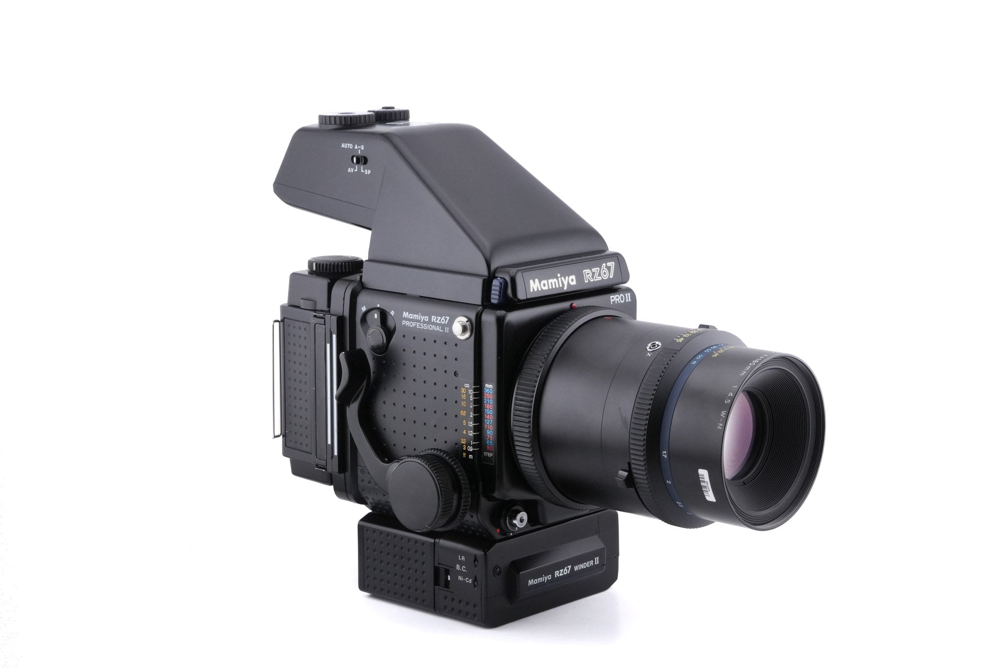 Mamiya RZ67 Professional II + RZ67 Winder II + 120 6x7 Roll Film Holder Professional II + 180mm f4.5 Sekor Z W-N + AE Prism Finder