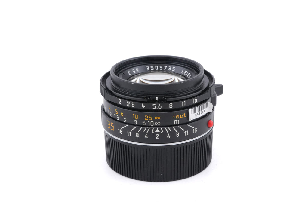 Leica 35mm f2 Summicron-M (Type IV) (Black, 11310)