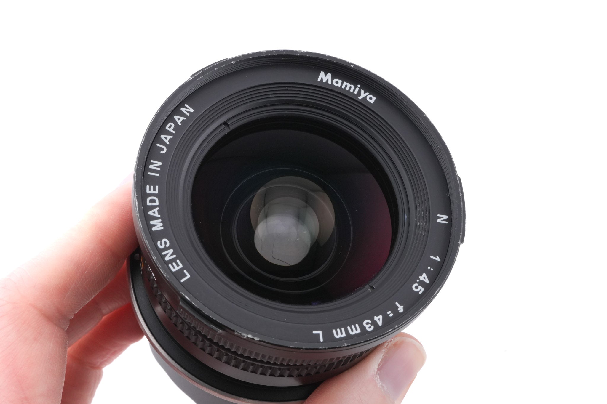 Mamiya 43mm f4.5 L N + Optical Viewfinder (43mm f4.5 L N) + 43mm f4.5 N L Lens Hood