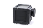 Hasselblad 500C/M (Silver, 10026) + Waist Level Finder (Old / Silver, 42021) + A12 Film Magazine (Silver, 30074) + 80mm f2.8 Planar T* CF (20029) + Standard Focusing Screen (42161)