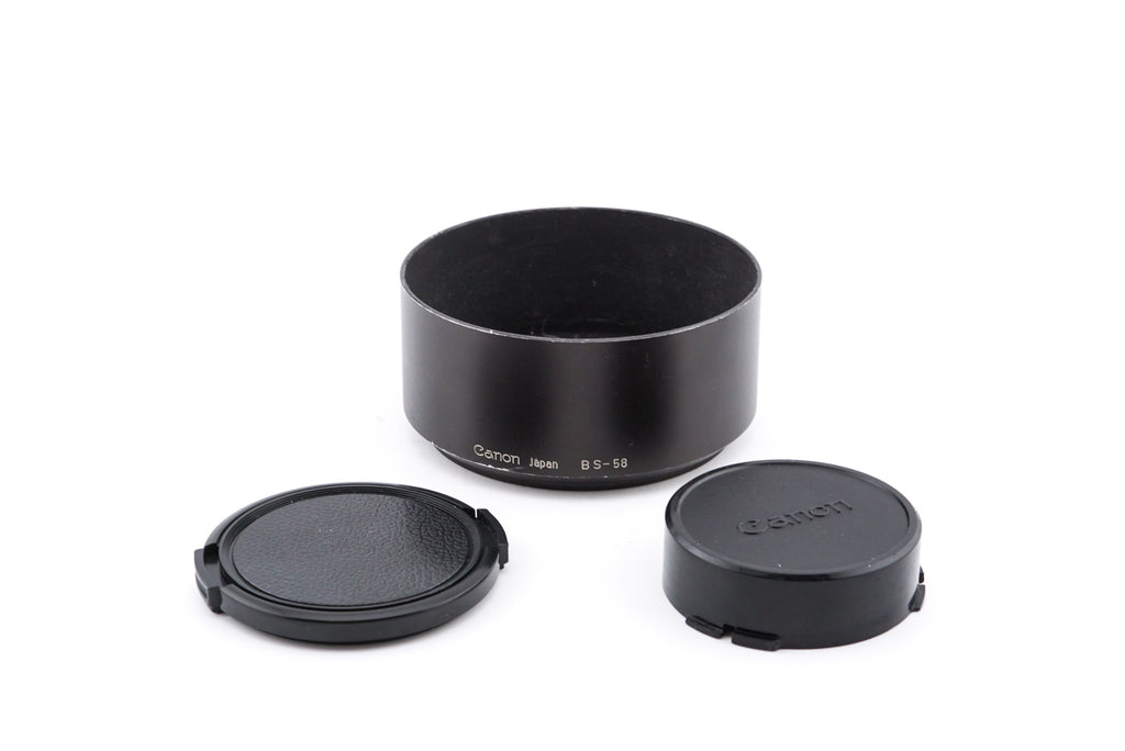 Canon 55mm f1.2 S.S.C. Aspherical + BS-58 Lens Hood