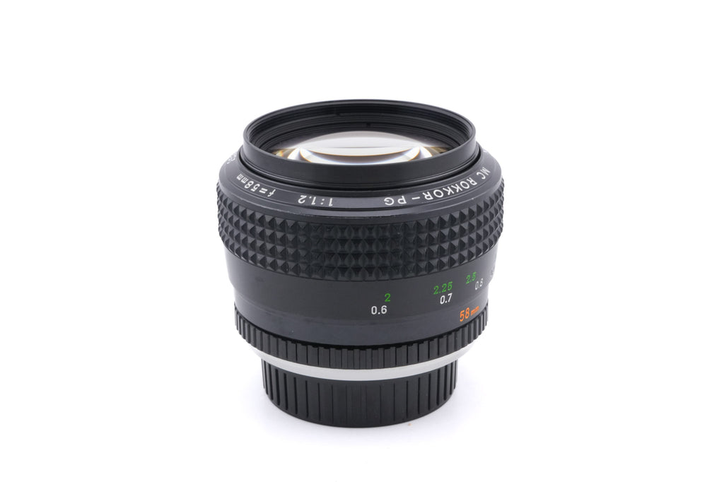 Minolta 58mm f1.2 MC Rokkor-PG