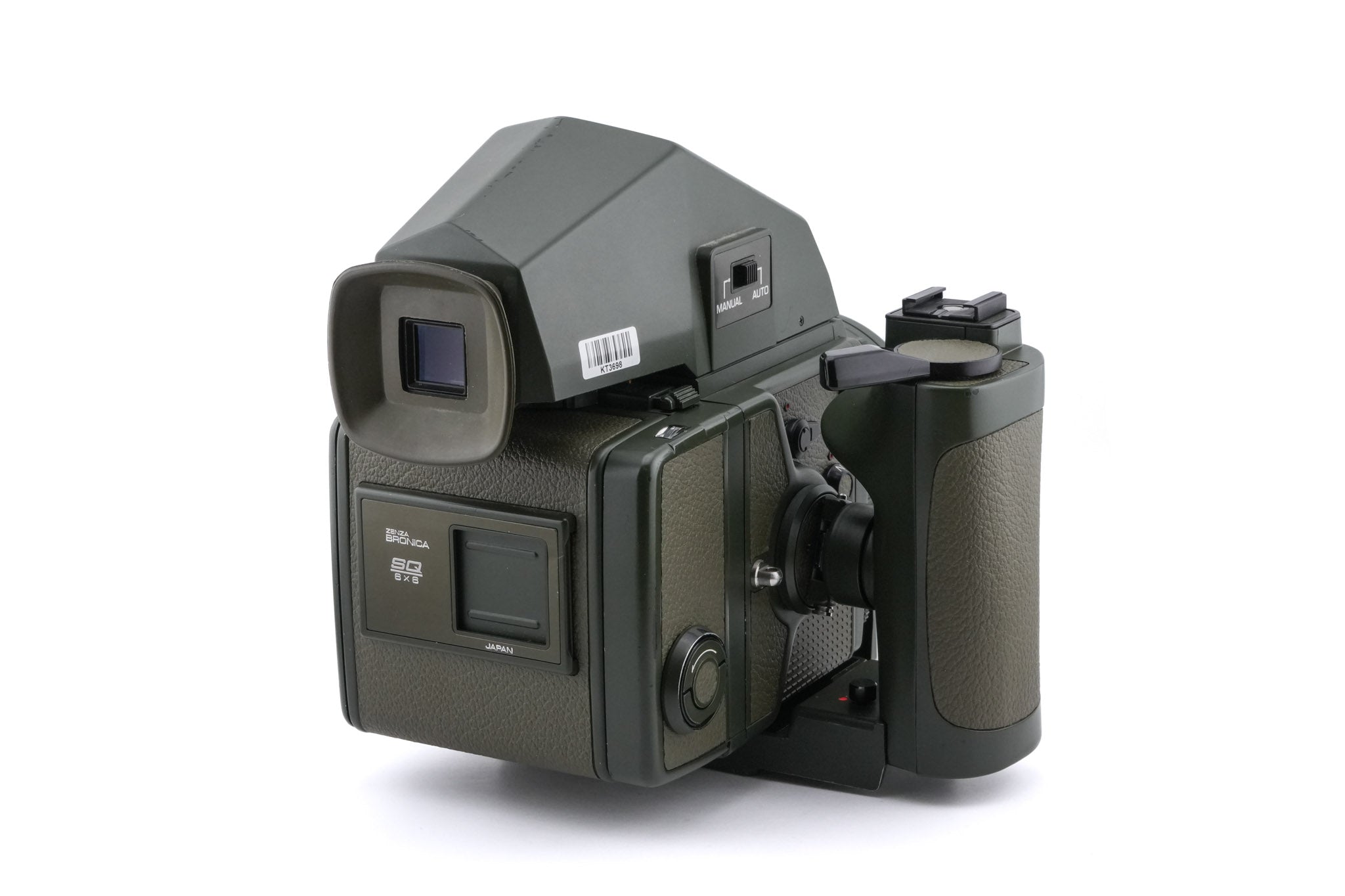 Zenza Bronica SQ-A SF (Safari) + Waist Level Finder SF (Safari) + Speed Grip S Winder SF (Safari) + SQ 6x6 120 Roll Film Back SF (Safari) + 80mm f2.8 Zenzanon-S SF (Safari) + AE Prism Finder S SF (Safari) + SQ Bellows Shade (Safari)