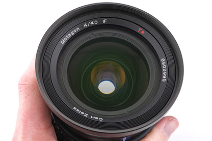 Hasselblad 40mm f4 Distagon T* CFE FLE IF (3020039) + 93mm Haze Filter 1x HZ -0 + Lens Shade / Filter Adapter Ring 93/40 (40693)